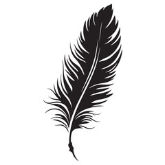 Obraz premium Feather icons vector. Bird feather silhouette illustration isolated on white background