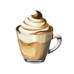 Illustration of a cup of affogato
