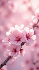 Obraz premium Blooming pink flowers creating a stunning natural display in springtime