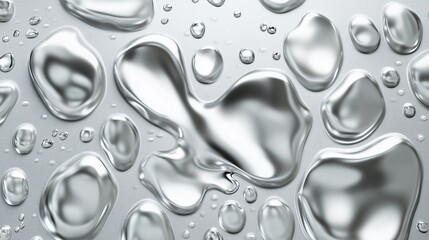 Water Droplets Abstract:  A mesmerizing abstract image featuring shimmering water droplets, capturing the essence of purity, fluidity, and natural beauty. Each droplet reflects light.