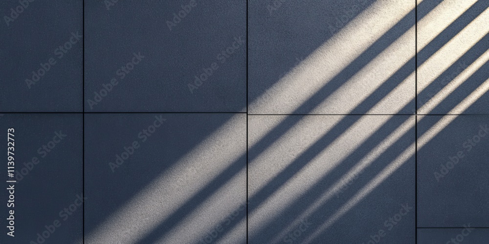 Aufkleber contrast of shadows on a smooth surface with rubber tiles framing the edges