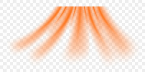 Hot flow from the air conditioner. Realistic 3d vector illustration isolated on transparent background.