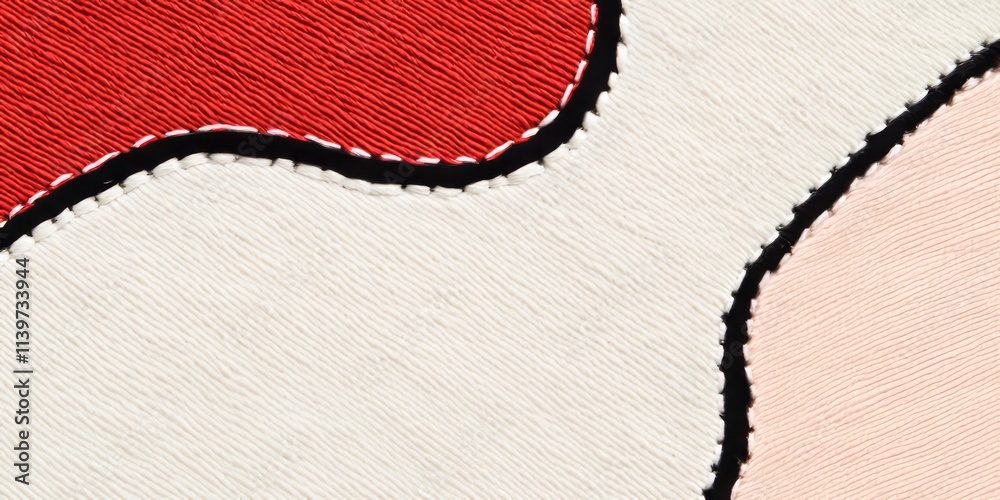 Poster banner featuring contrast embroidery with ample empty space for design flexibility