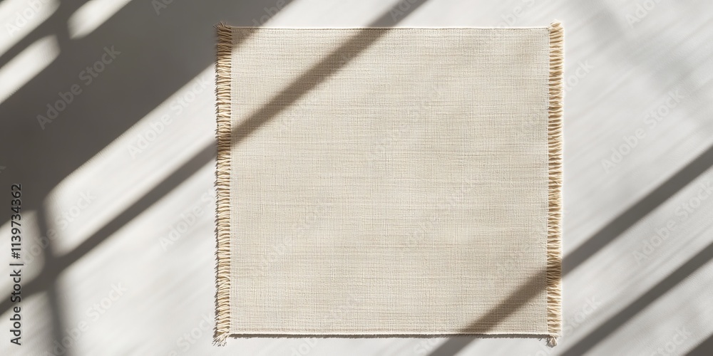 Poster banner with woven mat edges and contrast empty space for creative design