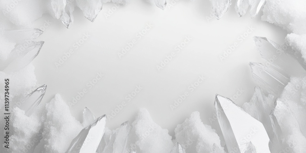 Poster Contrast banner featuring gypsum crystals with empty space inviting creativity in design and branding