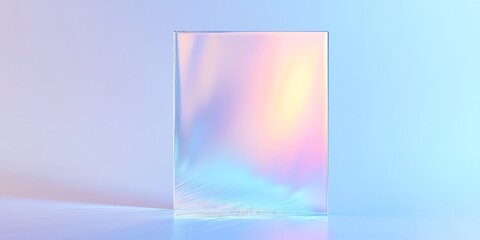 Obraz premium Banner with holographic edges showcasing contrast and empty space for creative design