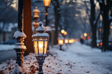 street lamp in the city