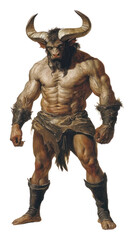 Fototapeta premium PNG A Minotaur illustration painting minotaur.