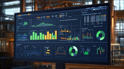 Detailed Dashboard Displaying Energy Consumption and Analytics Data