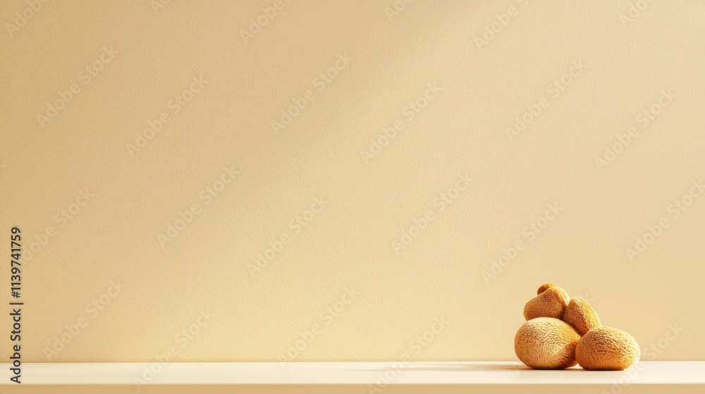 Poster minimalist display of natural textures with earthy tones on a modern background