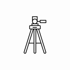camera tripod icon sign vector