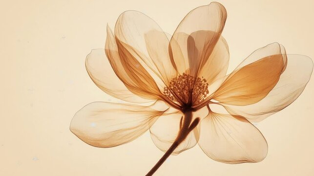 Transparent petals of the magnolia flower abstract video footage background.