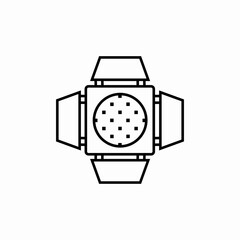studio flash light photo icon sign vector
