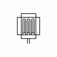 studio flash light icon sign vector