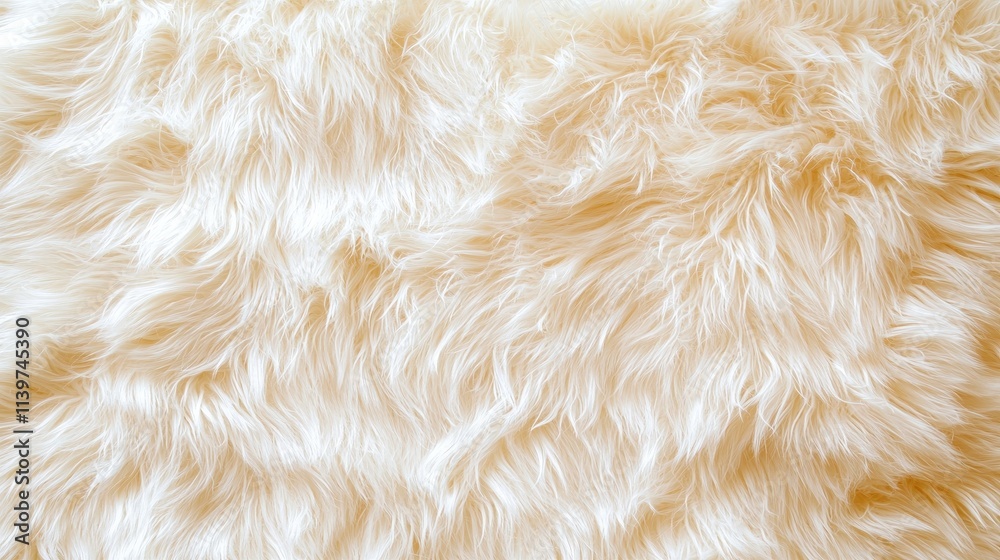 Poster soft cream colored plush fur texture background for cozy design projects