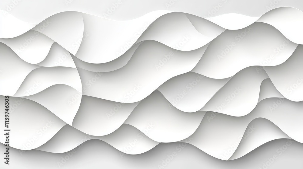 Aufkleber abstract white wave pattern background