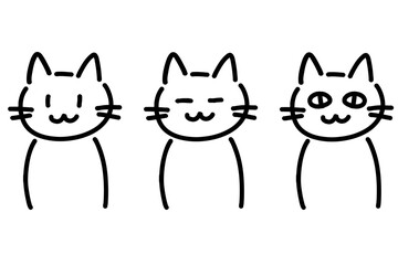 手書きの猫のイラスト