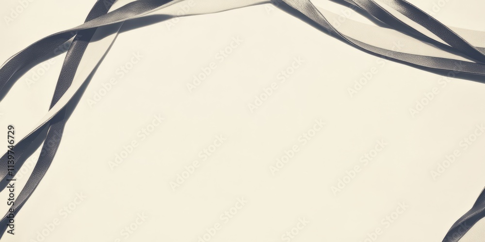 Poster banner design featuring braided leather thongs and a contrasting empty space for text insertion