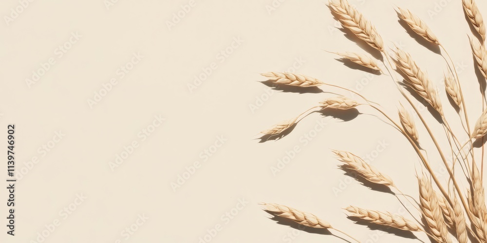Poster Contrast empty space with drift seeds creating a serene image of nature's beauty