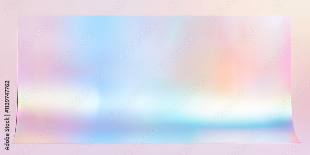 Poster Holographic banner design with contrasting empty space and clean shadows
