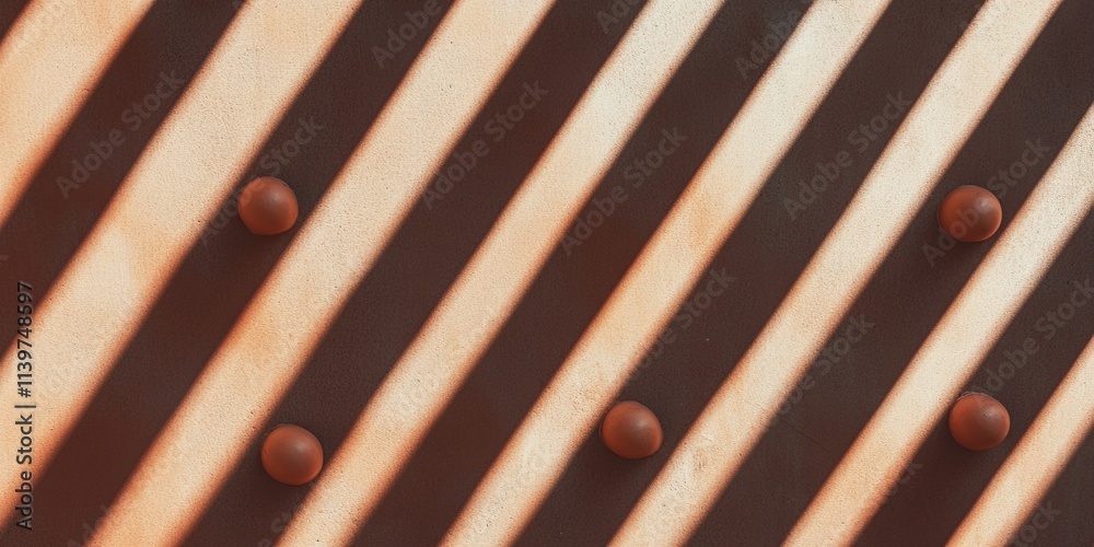 Poster Banner design with clay beads and shadow patterns creating a contrast of textures and space
