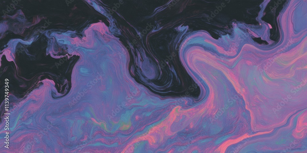 Aufkleber Exploration of black hole event horizon textures showcasing cosmic color patterns and dynamic formations