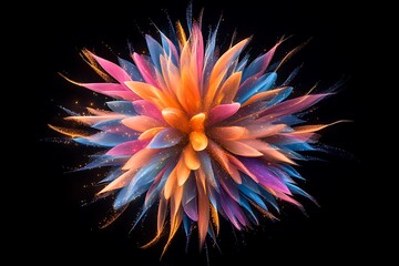 Obraz premium Color Emotion series. Visually pleasing composition of color burst splash explosion for topics on imagination, creativity art and design