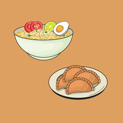 Indonesian Food Illustration