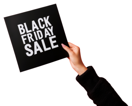 PNG Holding black a3poster hand background friday.