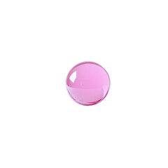 3D render of a glass marble with a pink swirl pattern, isolated on a white background