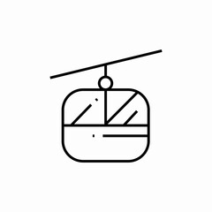 funicular cabin icon sign vector