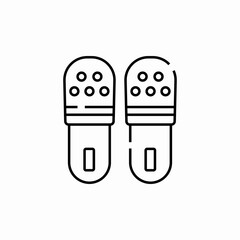 hotel slippers icon sign vector