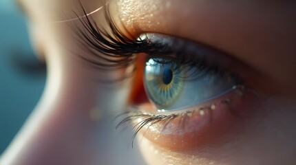 The Window to the Soul: A Captivating Close-Up of an Eye Reflecting Light and Emotion