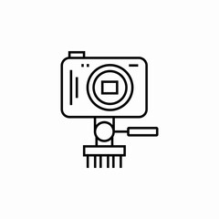 photo camera tripod icon sign vector