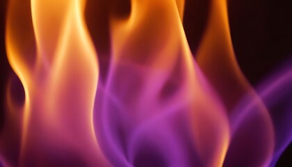 Obraz premium a purple background with a purple and orange flame.Abstract Realistic pink Smoke and fire , Fog , Vapor On Black Background.4