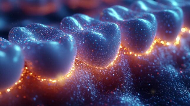 Close up of clean and healthy oral mouth in futuristics concept for World Oral Health Day video footage.