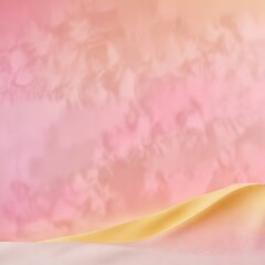 Fototapeta premium Pastel pink and yellow gradient with subtle texture, yellow, gentle hue, soft focus