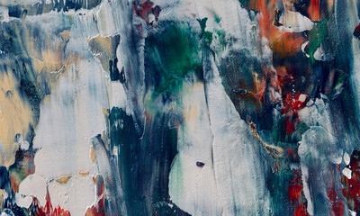 Fototapeta premium Abstract art background . Hand painting artwork on canvas .