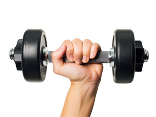 Strong Hand Holding a Dumbbell for Fitness Training