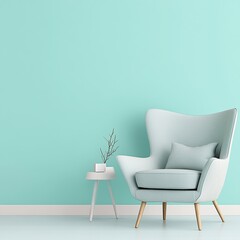 A cozy armchair on the right side of the image