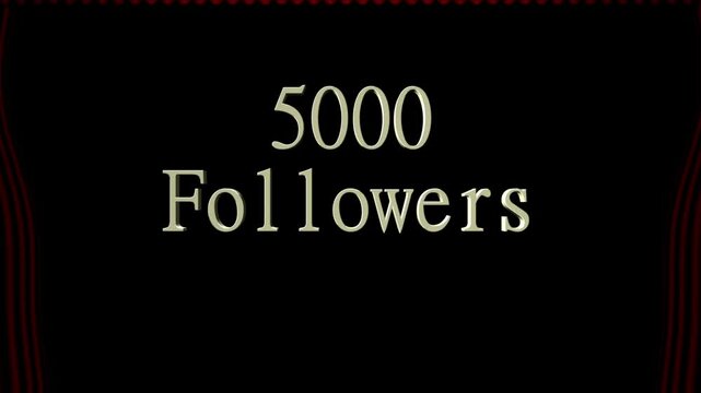 PLAN FIXE anim&eacute; pour annoncer sur les r&eacute;seaux sociaux 5000 followers