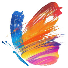 Colorful abstract butterfly painting