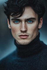 A close-up portrait of a modern-day hero, the main character of a book, possibly featured on the book cover.  