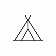 camping tent icon sign vector