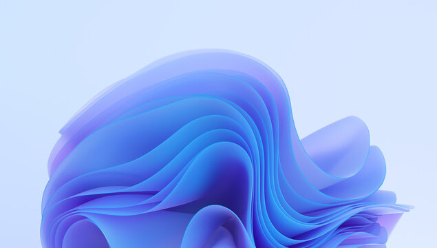 Abstract background with folded cloth shapes. Fashion wallpaper with wavy layers and ruffles.