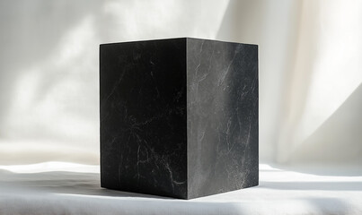 a textured Charcoal black box with subtle patterns for mockup on a white isolated background