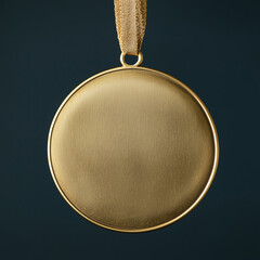 Medals, gold medals on a plain background, generative AI illustration