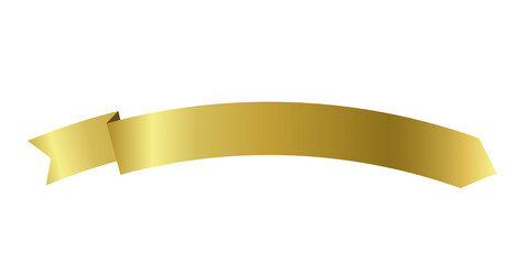 Label Gold Ribbon Curved elements PNG - Elegant and Luxurious tag banner isolate transparent background