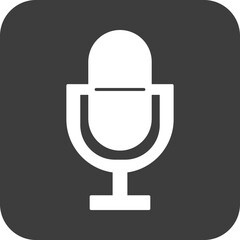 microphone icon in black square