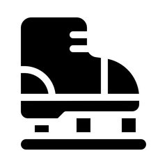 ice skates glyph icon